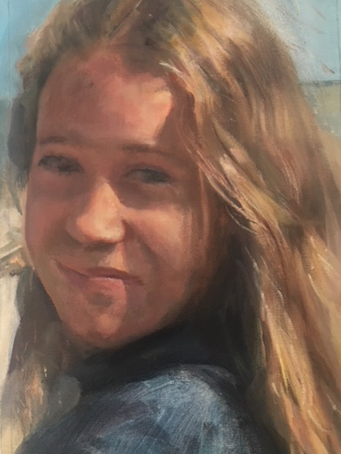 retrato en óleo